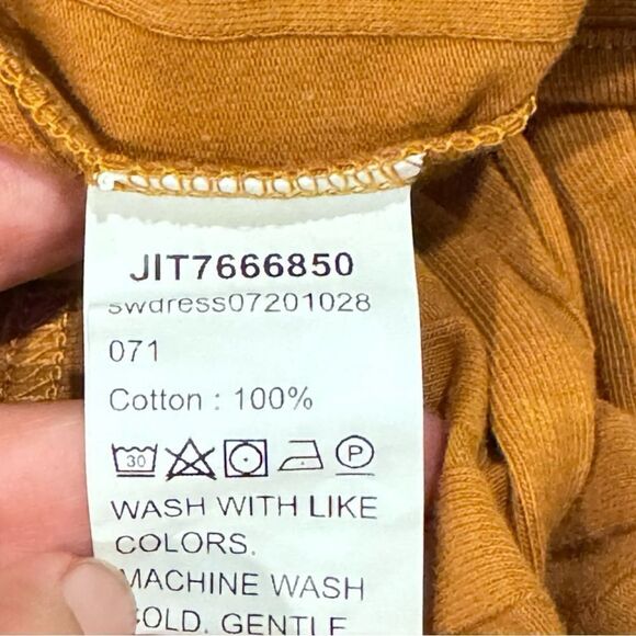 Shien Tan Double slit Cotton stretch dress Size L - Picture 6 of 6